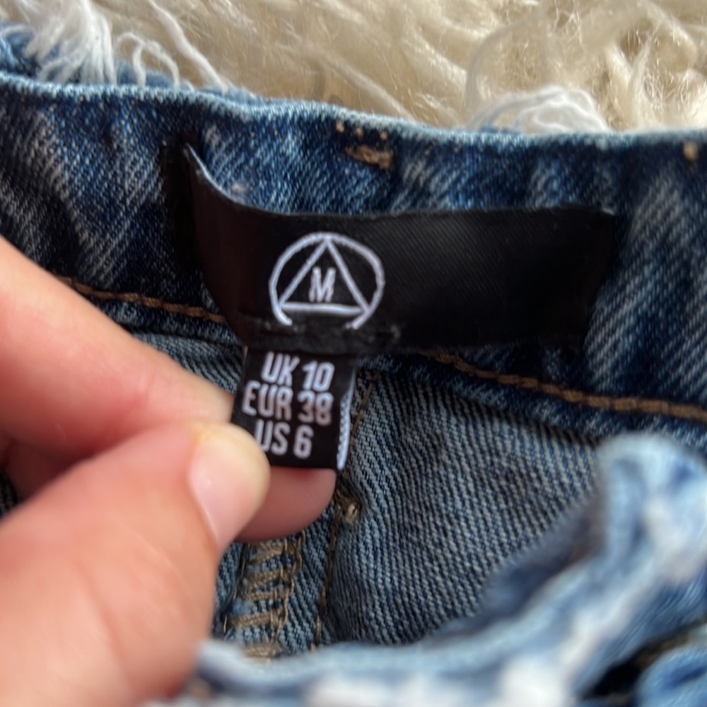 Missguided Blue Denim Distressed Mini Skirt - Picture 4 of 12